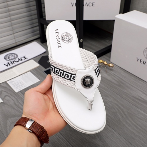 Replica Versace Slippers For Men #968610 $42.00 USD for Wholesale