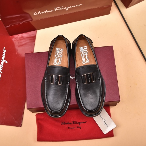 Replica Salvatore Ferragamo Leather Shoes For Men #971509 $125.00 USD for Wholesale