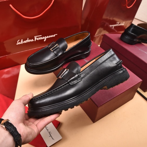 Replica Salvatore Ferragamo Leather Shoes For Men #971509 $125.00 USD for Wholesale