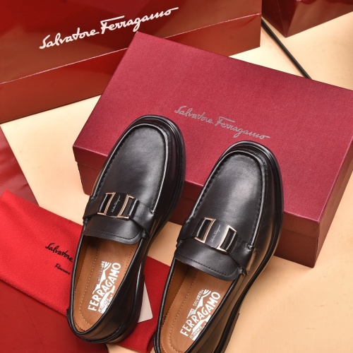 Replica Salvatore Ferragamo Leather Shoes For Men #971509 $125.00 USD for Wholesale