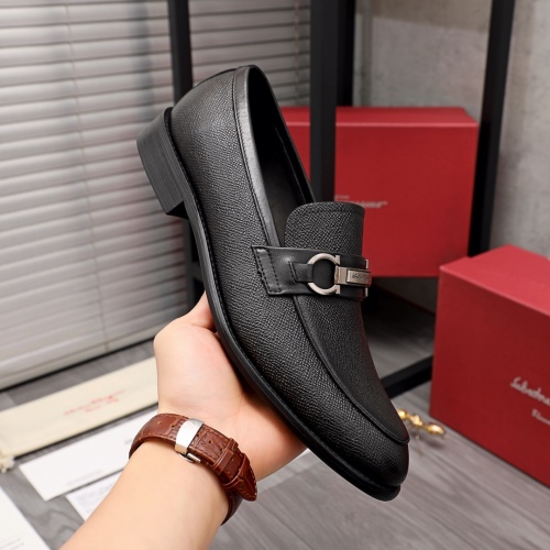 Replica Salvatore Ferragamo Leather Shoes For Men #971517 $76.00 USD for Wholesale