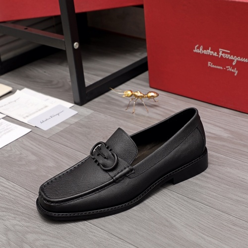 Replica Salvatore Ferragamo Leather Shoes For Men #974833 $88.00 USD for Wholesale