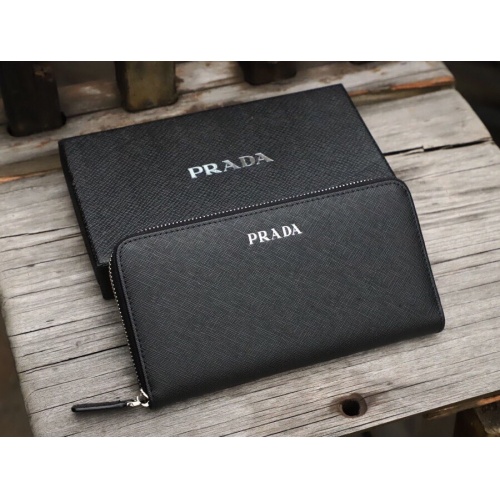 Prada AAA Man Wallets #977198 $45.00 USD, Wholesale Replica Prada AAA Man Wallets