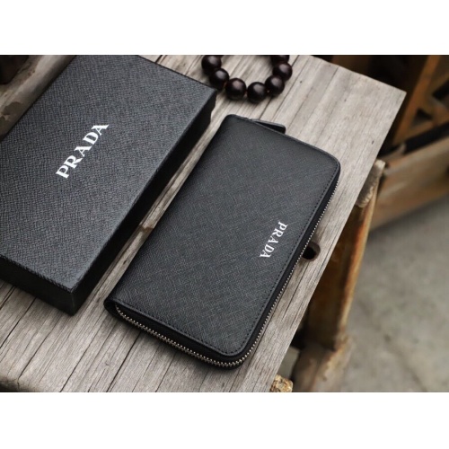 Replica Prada AAA Man Wallets #977198 $45.00 USD for Wholesale