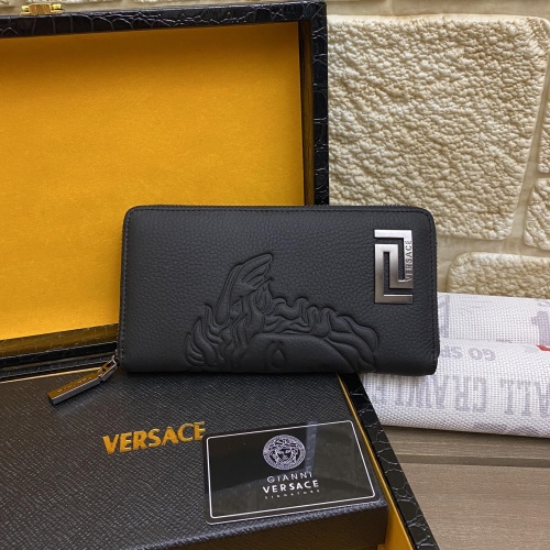 Versace AAA Man Wallets #977219 $45.00 USD, Wholesale Replica Versace AAA Man Wallets