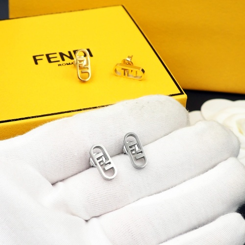 Replica Fendi Earrings For Women #982835 $22.00 USD for Wholesale