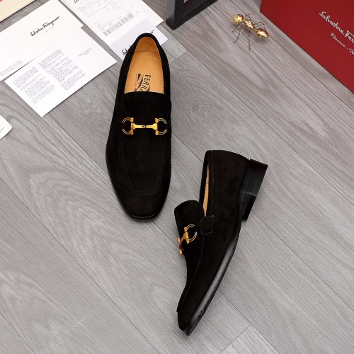 Replica Salvatore Ferragamo Leather Shoes For Men #983919 $96.00 USD for Wholesale