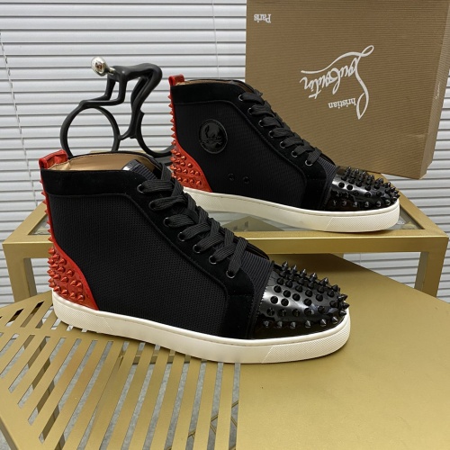 Christian Louboutin High Tops Shoes For Men #985713 $92.00 USD, Wholesale Replica Christian Louboutin High Top Shoes