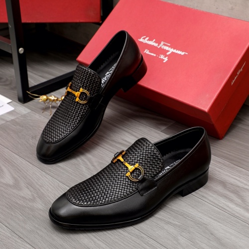 Salvatore Ferragamo Leather Shoes For Men #988155 $100.00 USD, Wholesale Replica Salvatore Ferragamo Leather Shoes