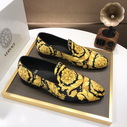 Replica Versace Leather Shoes For Men #1001442 $85.00 USD for Wholesale