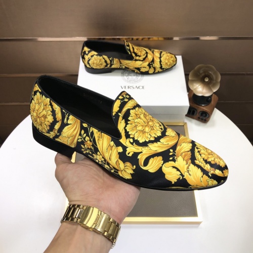 Replica Versace Leather Shoes For Men #1001442 $85.00 USD for Wholesale