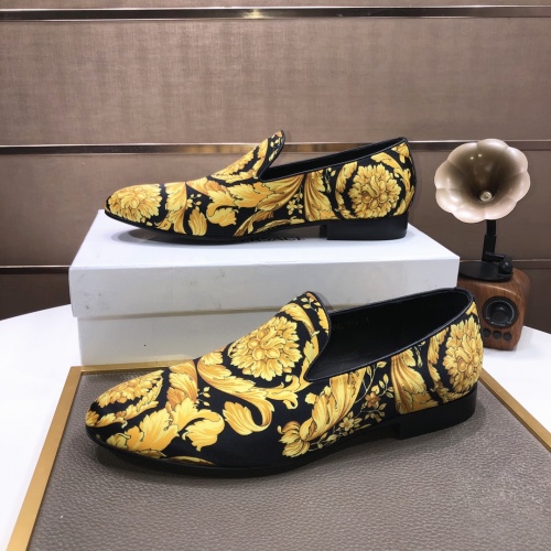 Replica Versace Leather Shoes For Men #1001442 $85.00 USD for Wholesale