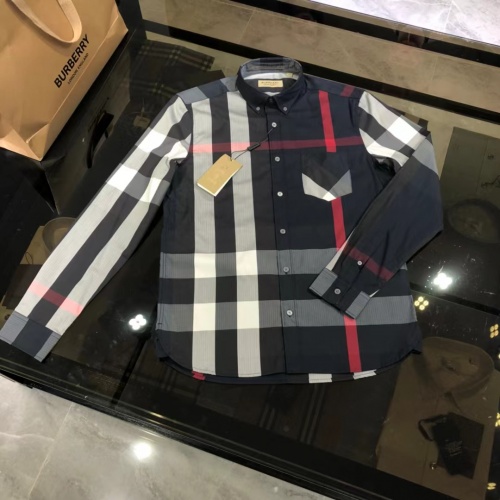 Burberry Shirts Long Sleeved For Men #1009114 $64.00 USD, Wholesale Replica Burberry Shirts