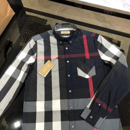 Replica Burberry Shirts Long Sleeved For Men #1009114 $64.00 USD for Wholesale