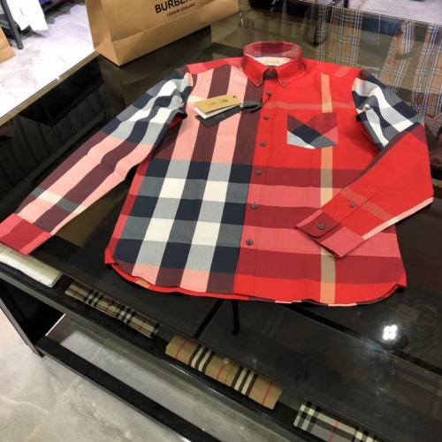 Burberry Shirts Long Sleeved For Men #1009117 $64.00 USD, Wholesale Replica Burberry Shirts