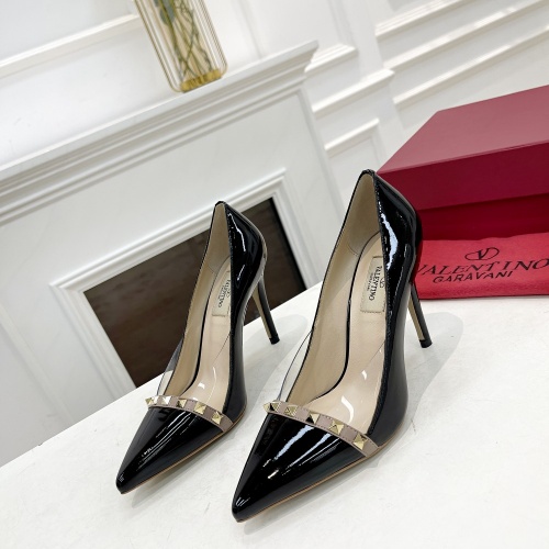 Valentino High-Heeled Shoes For Women #1011989 $98.00 USD, Wholesale Replica Valentino High-Heeled Shoes