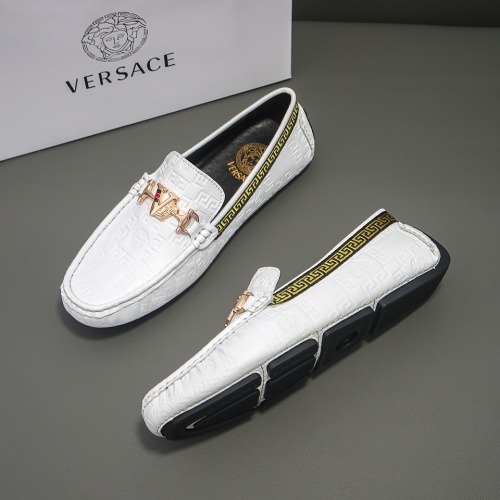 Versace Leather Shoes For Men #1021146 $68.00 USD, Wholesale Replica Versace Leather Shoes