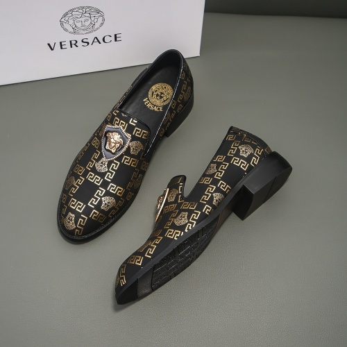 Versace Leather Shoes For Men #1021152 $76.00 USD, Wholesale Replica Versace Leather Shoes