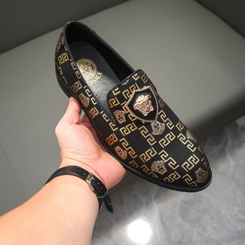 Replica Versace Leather Shoes For Men #1021152 $76.00 USD for Wholesale