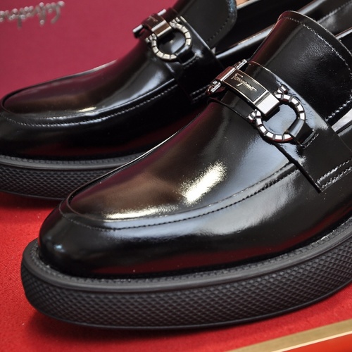 Replica Salvatore Ferragamo Leather Shoes For Men #1023148 $112.00 USD for Wholesale