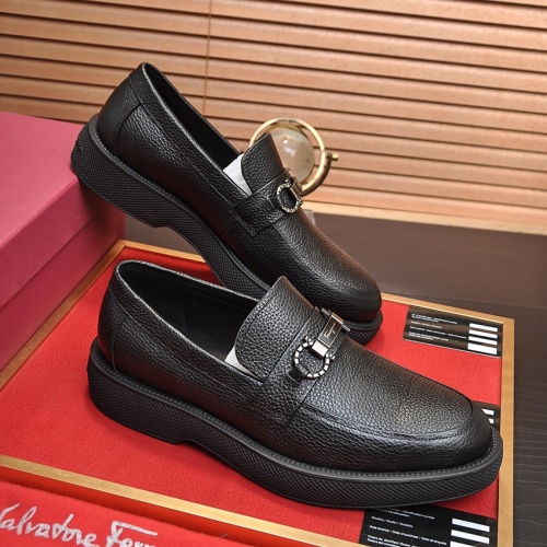 Replica Salvatore Ferragamo Leather Shoes For Men #1023149 $112.00 USD for Wholesale