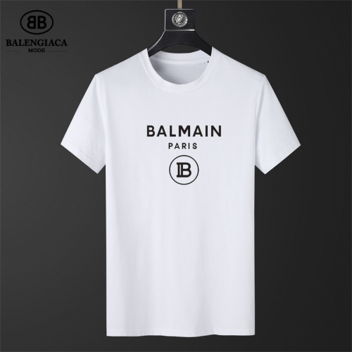 Balmain T-Shirts Short Sleeved For Men #1031304 $25.00 USD, Wholesale Replica Balmain T-Shirts