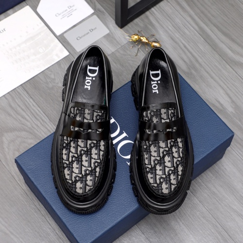 Replica Christian Dior Leather Shoes For Men #1036637 $82.00 USD for Wholesale