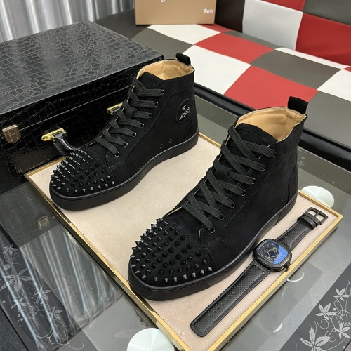 Christian Louboutin High Top Shoes For Men #1038350 $80.00 USD, Wholesale Replica Christian Louboutin High Top Shoes