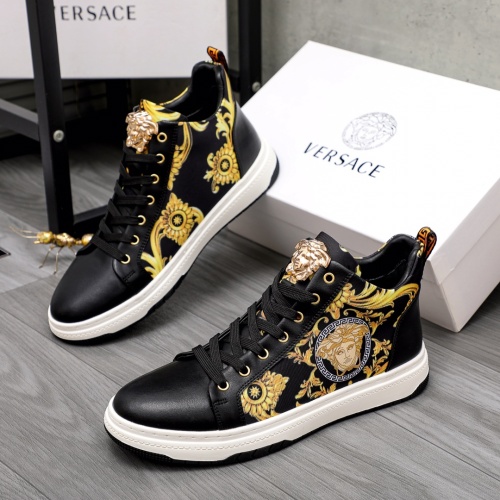 Versace High Tops Shoes For Men #1038867 $76.00 USD, Wholesale Replica Versace High Tops Shoes