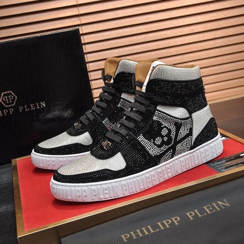 Philipp Plein PP High Tops Shoes For Men #1042480 $108.00 USD, Wholesale Replica Philipp Plein PP High Tops Shoes