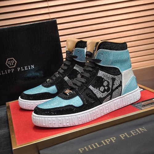 Philipp Plein PP High Tops Shoes For Men #1042481 $108.00 USD, Wholesale Replica Philipp Plein PP High Tops Shoes