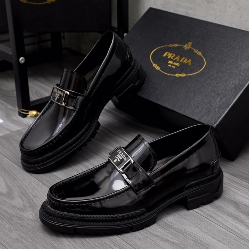 Prada Leather Shoes For Men #1044168 $85.00 USD, Wholesale Replica Prada Leather Shoes