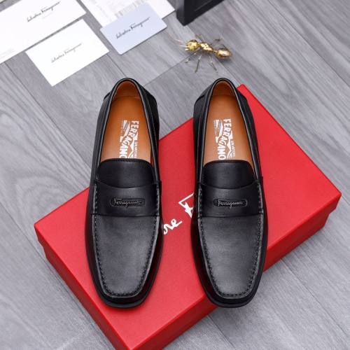 Replica Salvatore Ferragamo Leather Shoes For Men #1049278 $76.00 USD for Wholesale