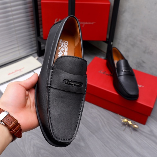 Replica Salvatore Ferragamo Leather Shoes For Men #1049278 $76.00 USD for Wholesale