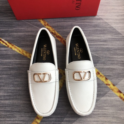 Valentino Leather Shoes For Men #1049575 $98.00 USD, Wholesale Replica Valentino Leather Shoes