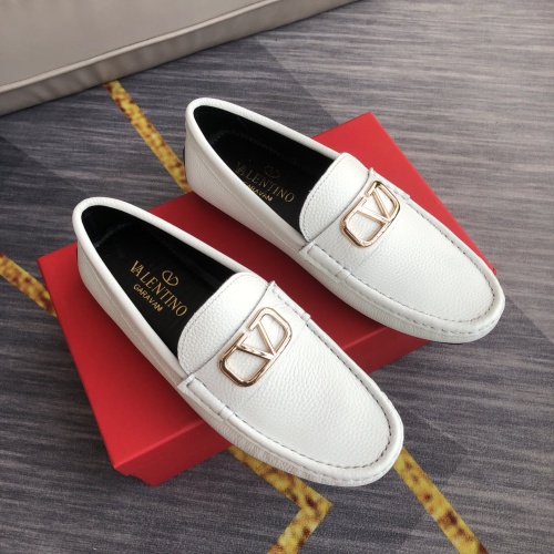 Replica Valentino Leather Shoes For Men #1049575 $98.00 USD for Wholesale