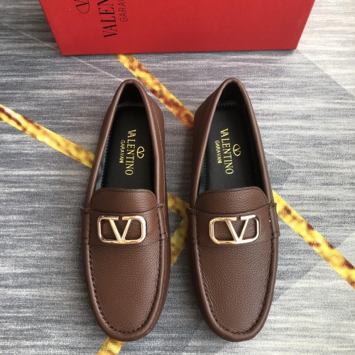 Valentino Leather Shoes For Men #1049576 $98.00 USD, Wholesale Replica Valentino Leather Shoes