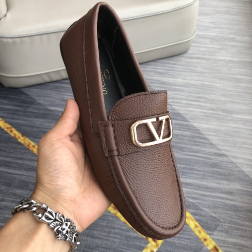 Replica Valentino Leather Shoes For Men #1049576 $98.00 USD for Wholesale