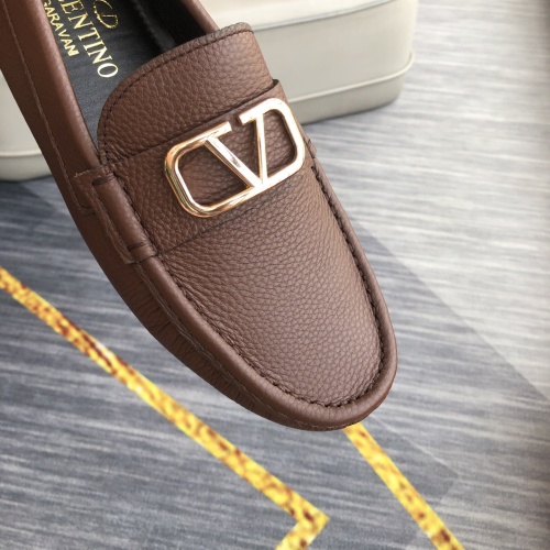 Replica Valentino Leather Shoes For Men #1049576 $98.00 USD for Wholesale