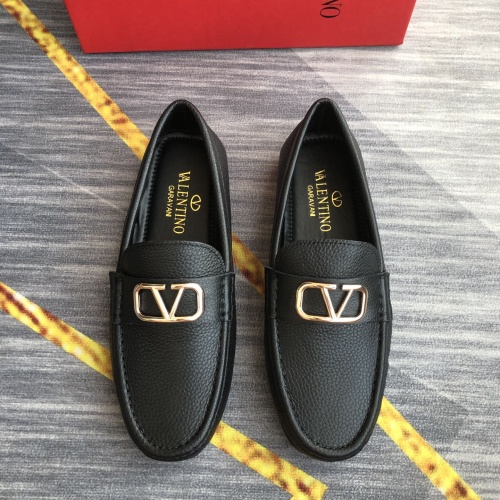 Valentino Leather Shoes For Men #1049579 $98.00 USD, Wholesale Replica Valentino Leather Shoes