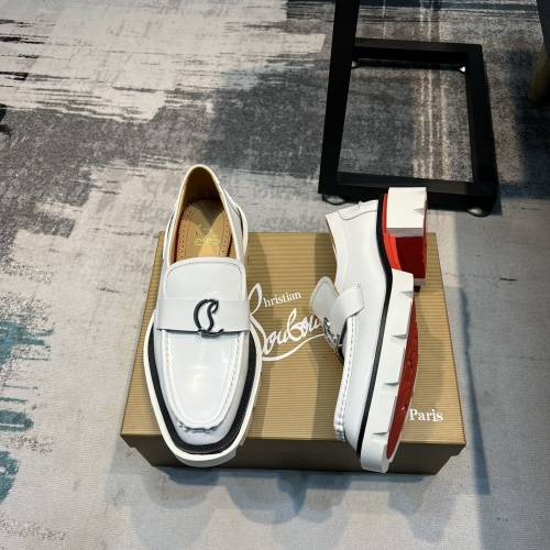 Replica Christian Louboutin Leather Shoes For Men #1050102 $118.00 USD for Wholesale