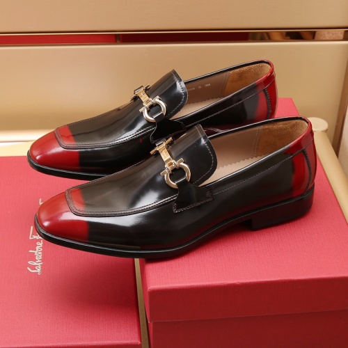 Replica Salvatore Ferragamo Leather Shoes For Men #1050153 $125.00 USD for Wholesale