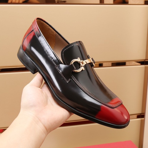 Replica Salvatore Ferragamo Leather Shoes For Men #1050153 $125.00 USD for Wholesale