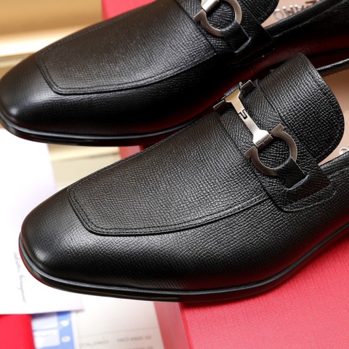 Replica Salvatore Ferragamo Leather Shoes For Men #1050155 $125.00 USD for Wholesale