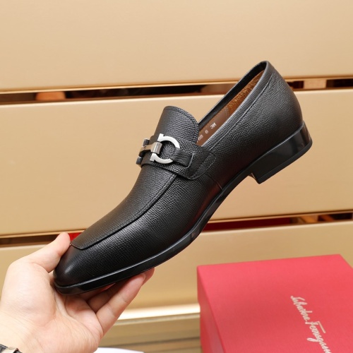 Replica Salvatore Ferragamo Leather Shoes For Men #1050155 $125.00 USD for Wholesale