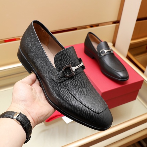 Replica Salvatore Ferragamo Leather Shoes For Men #1050155 $125.00 USD for Wholesale