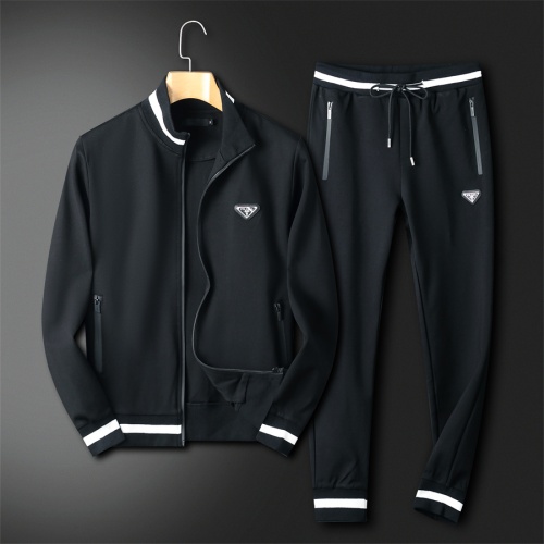 Prada Tracksuits Long Sleeved For Men #1052034 $92.00 USD, Wholesale Replica Prada Tracksuits