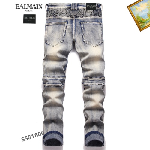 Replica Balmain Jeans For Men #1052292 $48.00 USD for Wholesale