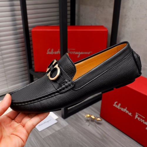 Replica Salvatore Ferragamo Leather Shoes For Men #1058660 $68.00 USD for Wholesale