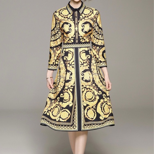 Versace Dresses Long Sleeved For Women #1067416 $64.00 USD, Wholesale Replica Versace Dresses